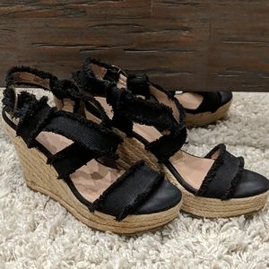 Candie's Black Wedges, Size 7.5